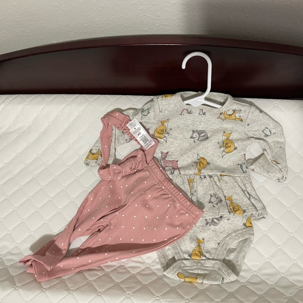 3 pc baby girl outfit 3 months